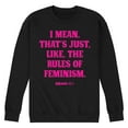 thumbnail image 1 of Mean Girls - Rules Of Feminism Graphic Fleece Sweatshirt, 1 of 5