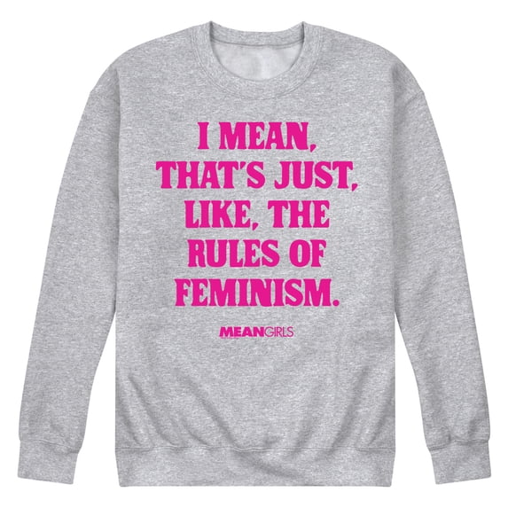 Mean Girls - Rules Of Feminism Graphic Fleece Sweatshirt
