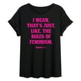 thumbnail image 1 of Mean Girls - Rules Of Feminism - Women's Oversized T-Shirt, 1 of 5
