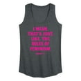 thumbnail image 1 of Mean Girls - Rules Of Feminism - Women's Racerback Tank Top, 1 of 4