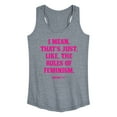 thumbnail image 1 of Mean Girls - Rules Of Feminism - Women's Racerback Tank Top, 1 of 4