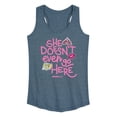 thumbnail image 1 of Mean Girls - She Doesn't Even Go Here Graphic Racerback Tank, 1 of 4