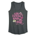 thumbnail image 1 of Mean Girls - She Doesn't Even Go Here Graphic Racerback Tank, 1 of 4