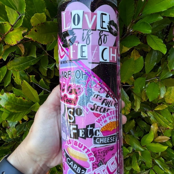 Mean Girls Tumbler: Glitter Stainless Steel So Fetch Cup, 20 oz