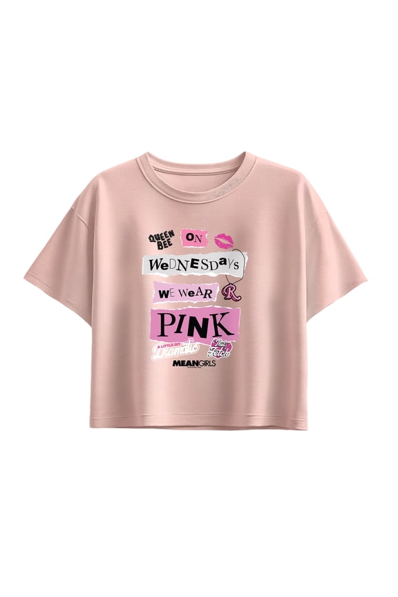 - Wednesdays We Wear Pink - Youth Girls Boxy T-Shirt