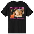 thumbnail image 1 of Mean Girls Whatever I'm Getting Cheese Crew Neck Short Sleeve Women's Black T-shirt-XXL, 1 of 3