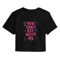 thumbnail image 1 of Mean Girls - You Can't Sit With Us - Juniors Cropped Graphic T-Shirt, 1 of 4