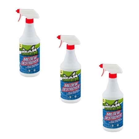 3-pack Mean Green Mildew Destroyer with Bleach - Hard Surface Cleaner - 3 Pack, 32.0 fl oz — Household & Commercial Use, Effective Formula