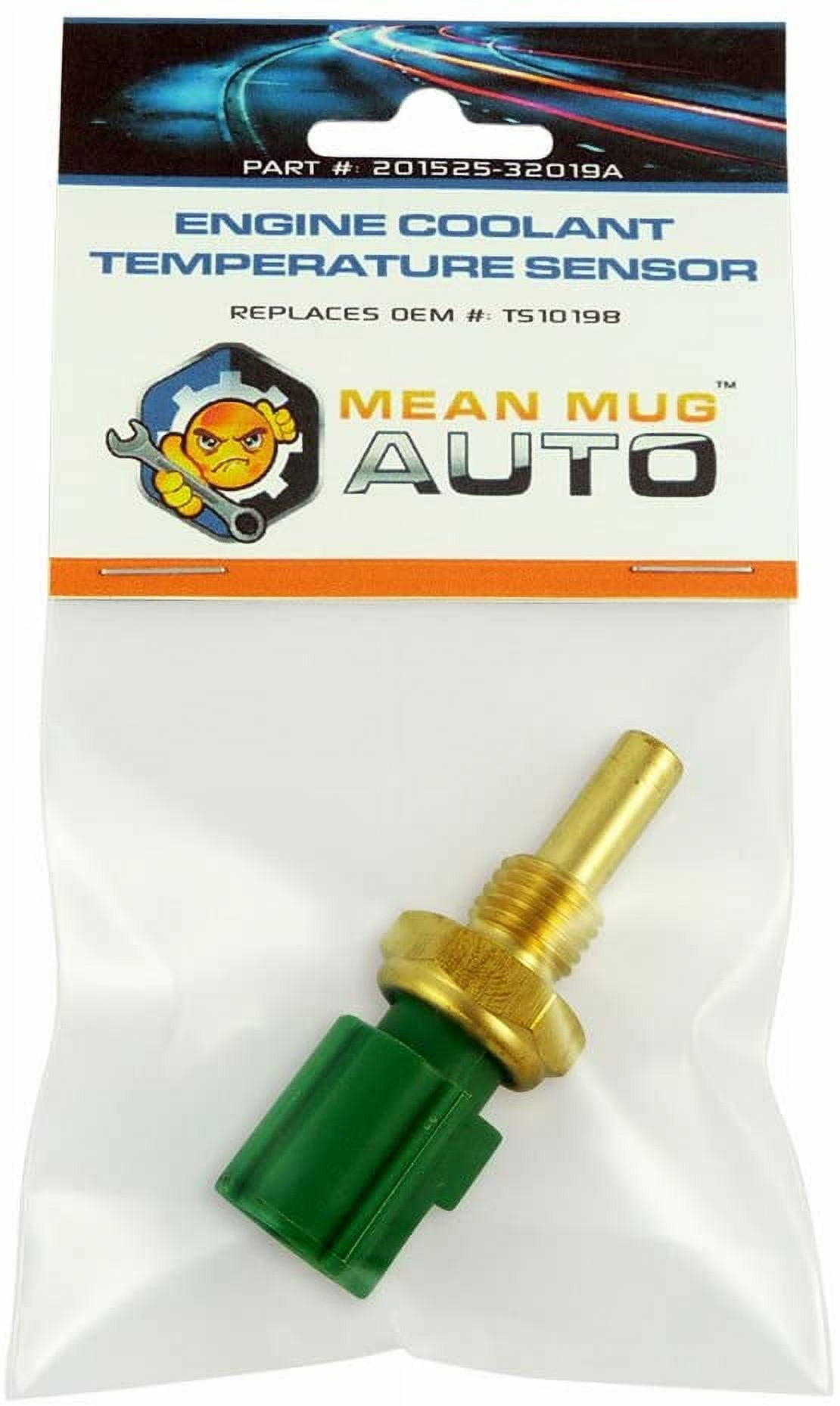 Mean Mug Auto 201525-32019A Engine Coolant Temperature Sensor - Compatible with Toyota, Lexus, Ford, Mazda, Kia, Suzuki, Geo, Lincoln - Replaces OEM #: TS10198, TX40T, 89422-35010, 89422-20010