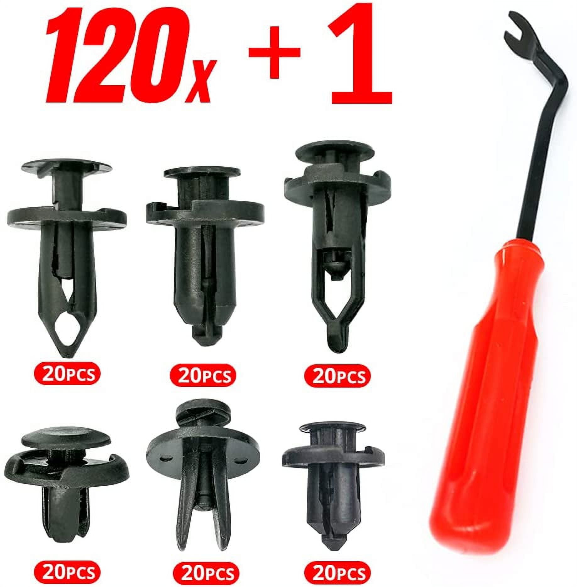 Mean Mug Auto 120 Pcs Universal Bumper Clips Push Fasteners Retainer