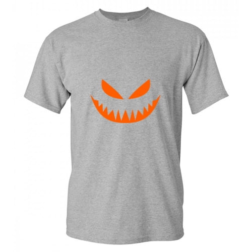 Mean Pumpkin Emoticon Holloween Tee Graphic Novelty Humor Funny Sarcastic T shirts