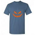 thumbnail image 1 of Mean Pumpkin Emoticon Holloween Tee Graphic Novelty Humor Funny Sarcastic T shirts, 1 of 5