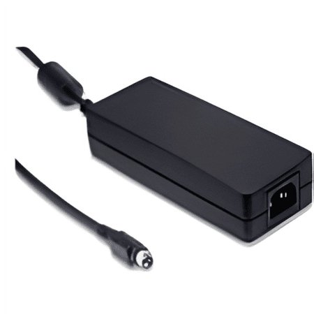 Mean Well GSM160A48-R7B, AC-DC Desktop Medical Adapter 160W 48V 3.34A, Class I, 3 pole AC inlet IEC 320-C14, DC Power DIN, 4 Pin, 80 ~ 264 VACin