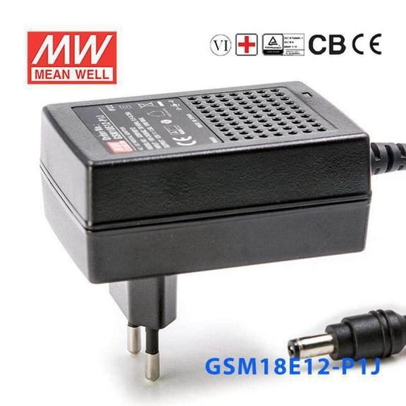Mean Well GSM18E12-P1J Power Supply 18W 12V