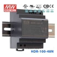 thumbnail image 1 of Mean Well HDR-100-48N Ultra Slim Step Shape Power Supply 100W 48V - DIN Rail, 1 of 1