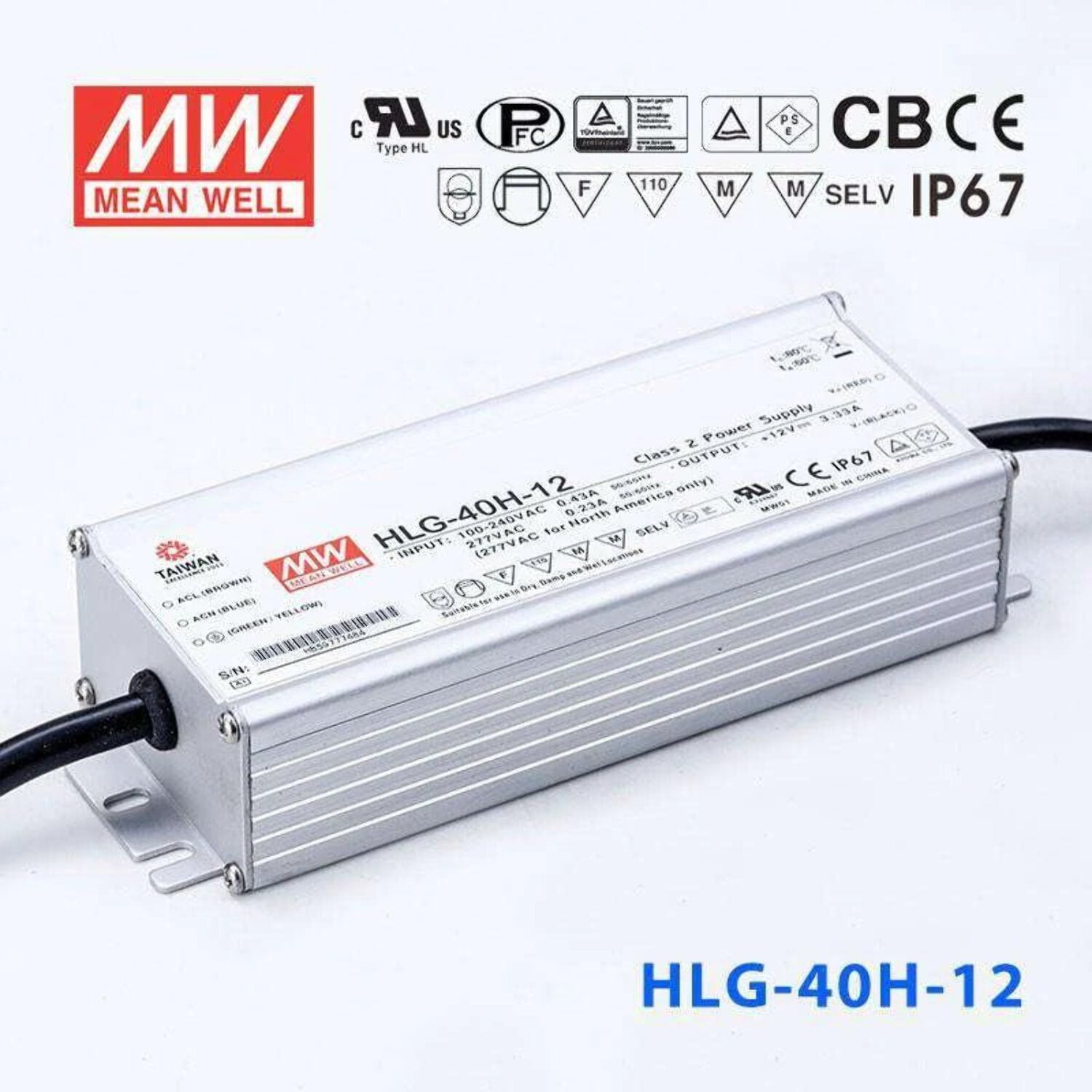 Mean Well HLG40H12 Power Supply 40W 12V