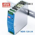 thumbnail image 1 of Mean Well NDR-120-24 Single Output Industrial Power Supply 120W 24V - DIN Rail, 1 of 5
