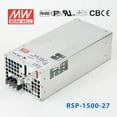 thumbnail image 1 of Mean Well RSP-1500-27 Power Supply 1512W 27V, 1 of 5