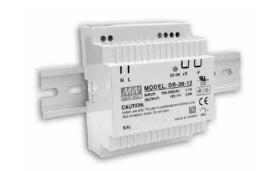 Mean Well Replacement DR-30-24 AC to DC DIN-Rail Power Supply 24V 1.5A 36W