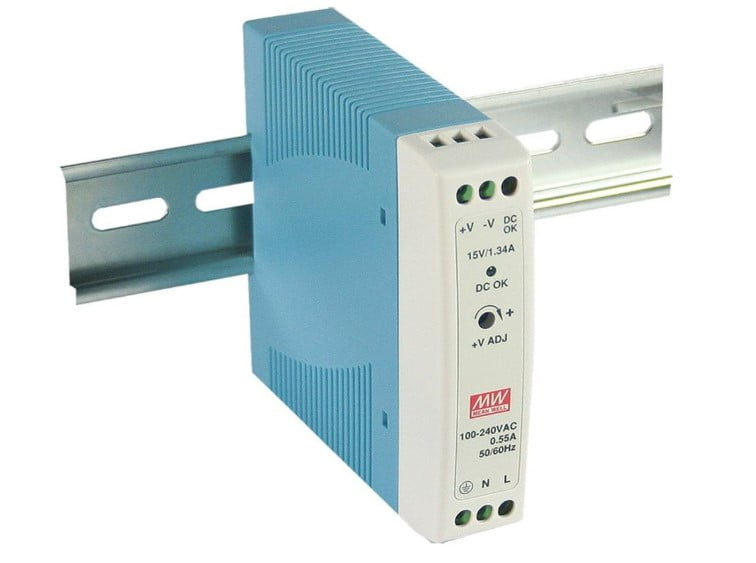 Mean Well Replacement MDR-20-24 20W DIN Rail Power Supply 100-240V 0.55A