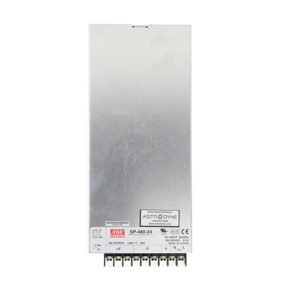 Mean Well SP-480 Switching Power Supply, Pfc Function, 480W, 24Vdc, 6.5A