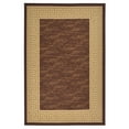 thumbnail image 1 of Meander Design Printed Slip Resistant Rubber Back Latex Runner Rug and Area Rugs 5 Color Options Available (Brown, 3'3" x 4'11"), 1 of 4