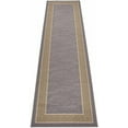 thumbnail image 1 of Meander Design Printed Slip Resistant Rubber Back Latex Runner Rug and Area Rugs (Grey Yellow, 1'11" x 7'), 1 of 14