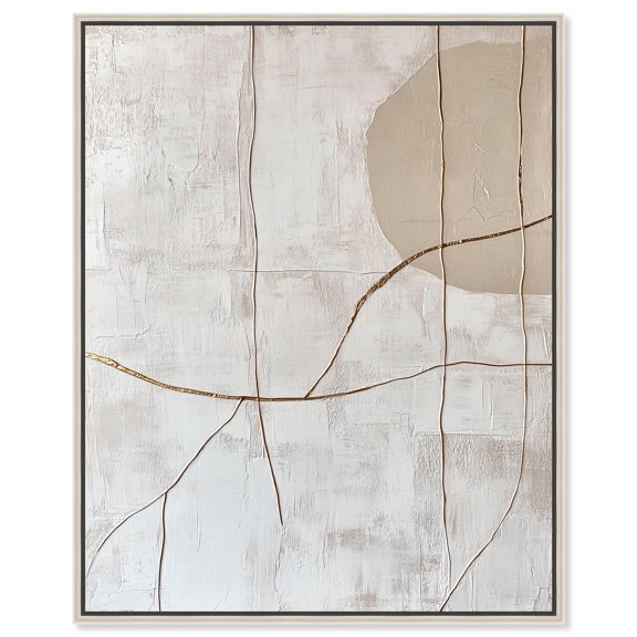 Meandering Grace II Canvas Print Minimalist Decor by Art Remedy, Silver Frame, 24 x 30