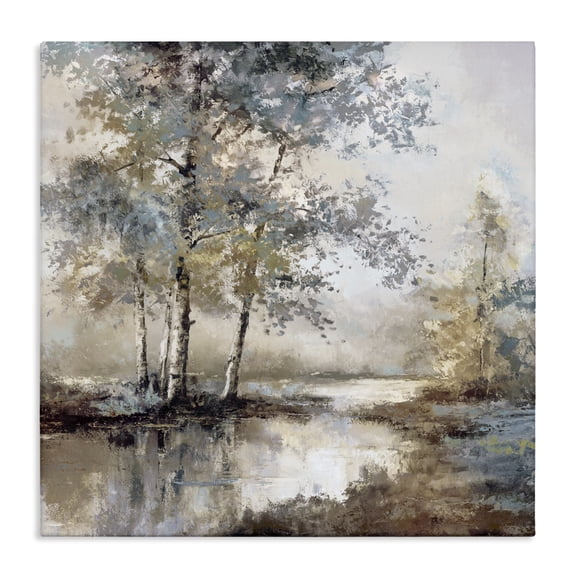 Stupell Industries Meandering River Landscape Canvas Wall Art, design by T.C. Chiu, 17 x 17