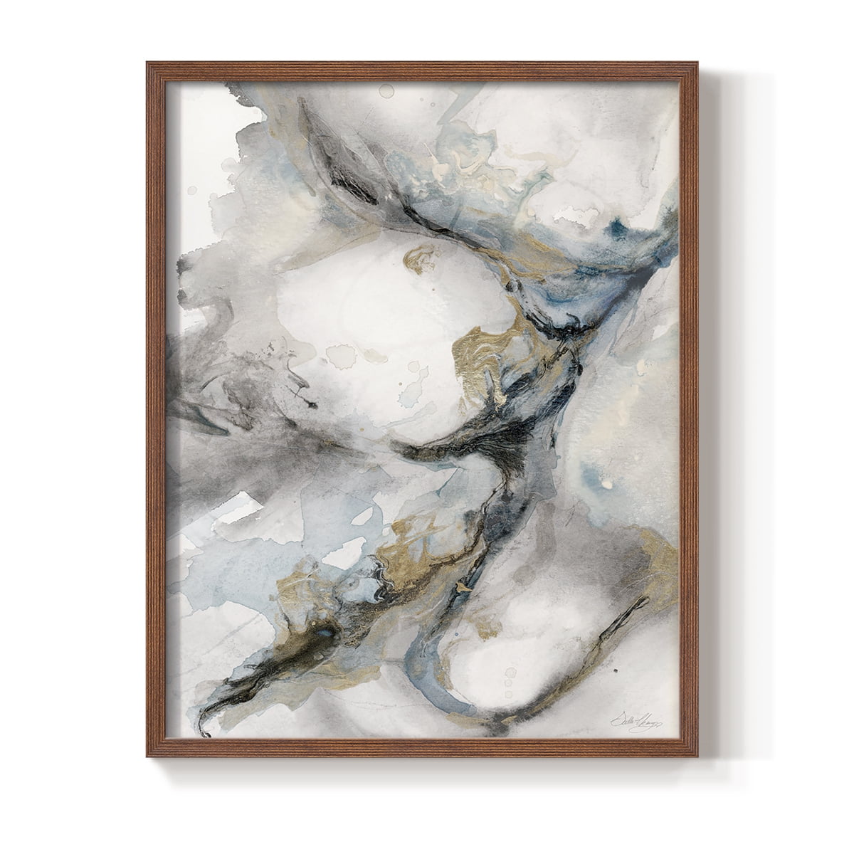 Meandering in Brown Solid Wood 8 x 10 Framed Print