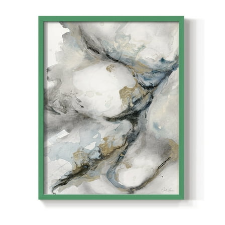 Meandering in Green Solid Wood 8 x 10 Framed Print