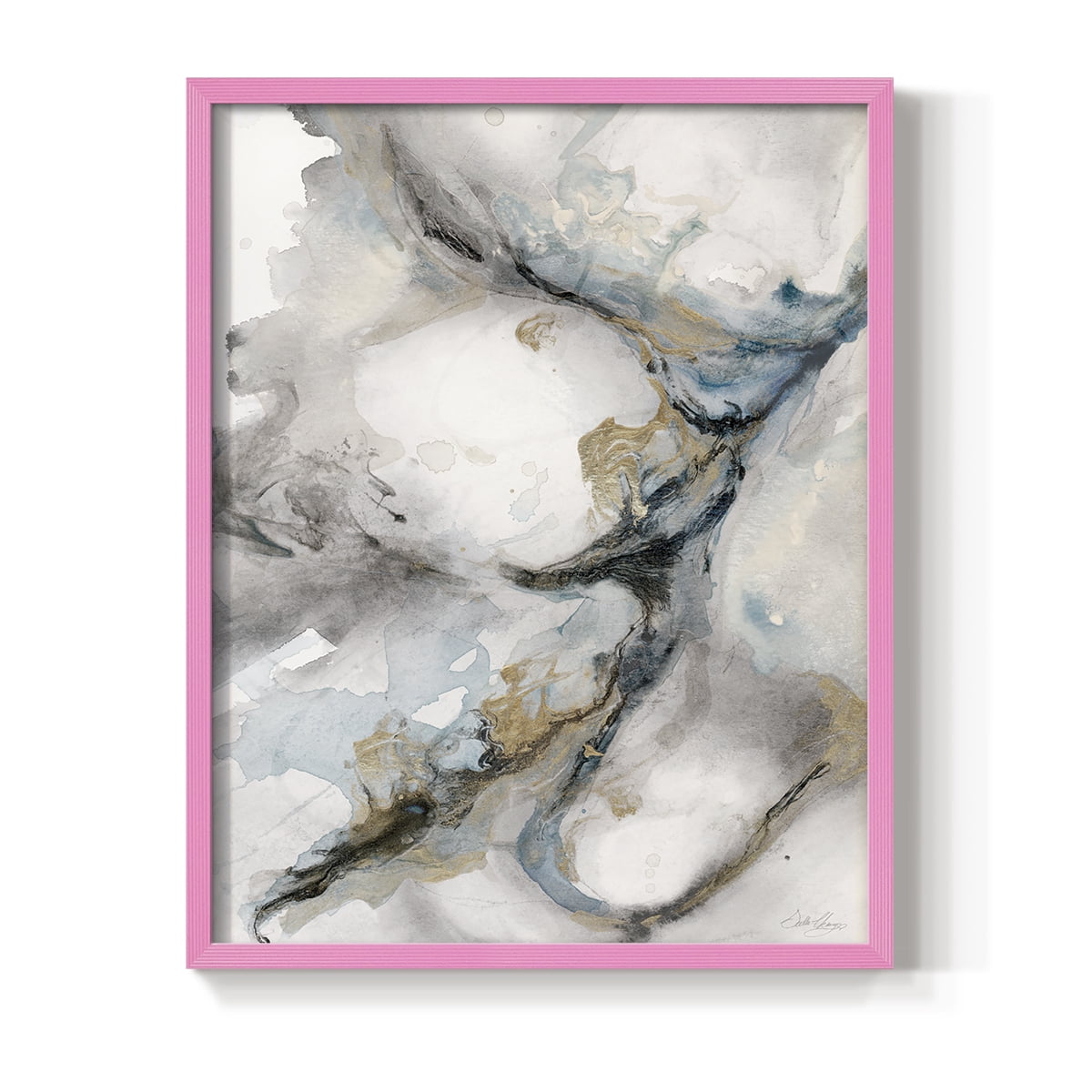 Meandering in Pink Solid Wood 8 x 10 Framed Print
