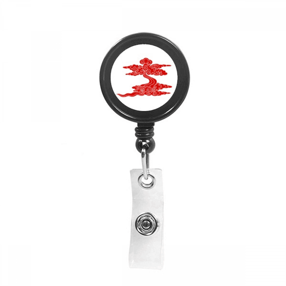 Meaning Auspicious Beautiful Life Retractable Keychain Badge Holder ID Badge