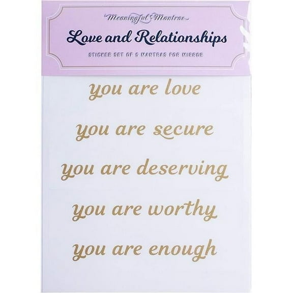 Meaningful Mantras 117 Love & Relationships Mirror Decals