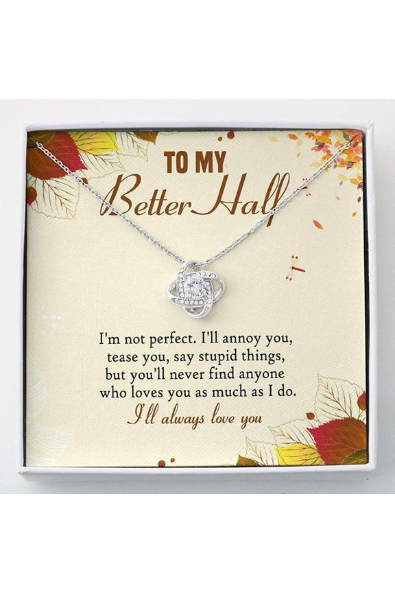 MeaningfulFor Female Partner - Necklace, Gold Love Knot Necklace