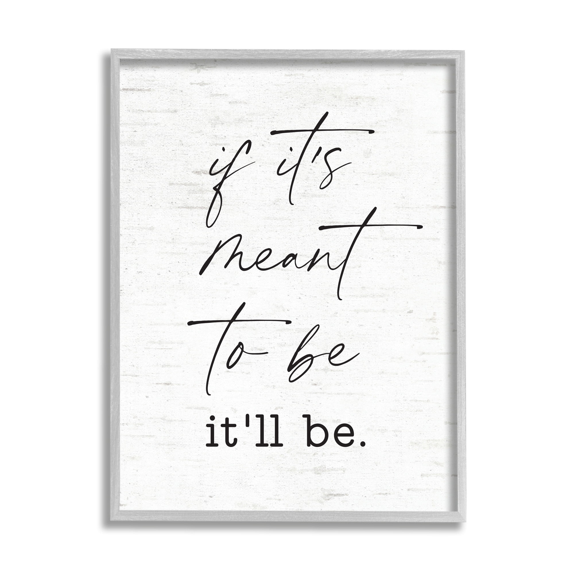 Stupell Industries Meant To Be Motivational Quote Charming Script ,16 x 20,Designed by Lettered and Lined