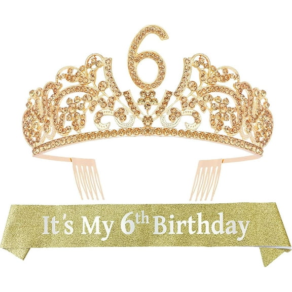Meant2Tobe | 6Th Birthday 6Th Birthday Girl 6Th Birthday Crown 6Th Birthday