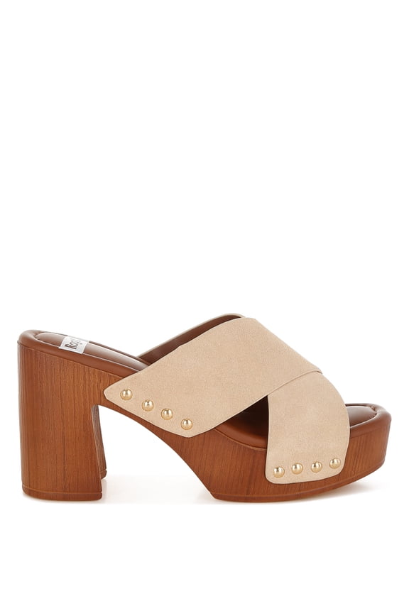 Mearsk Genuine Suede Leather Clogs