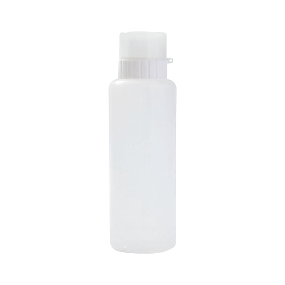 Measurable Condiment Squeeze Bottle with 5-Hole Nozzle, Kitchen Dispenser for Marmalade, Sauce and Dressing, Transparent Body with Measurement Marks for Precise Portion Control