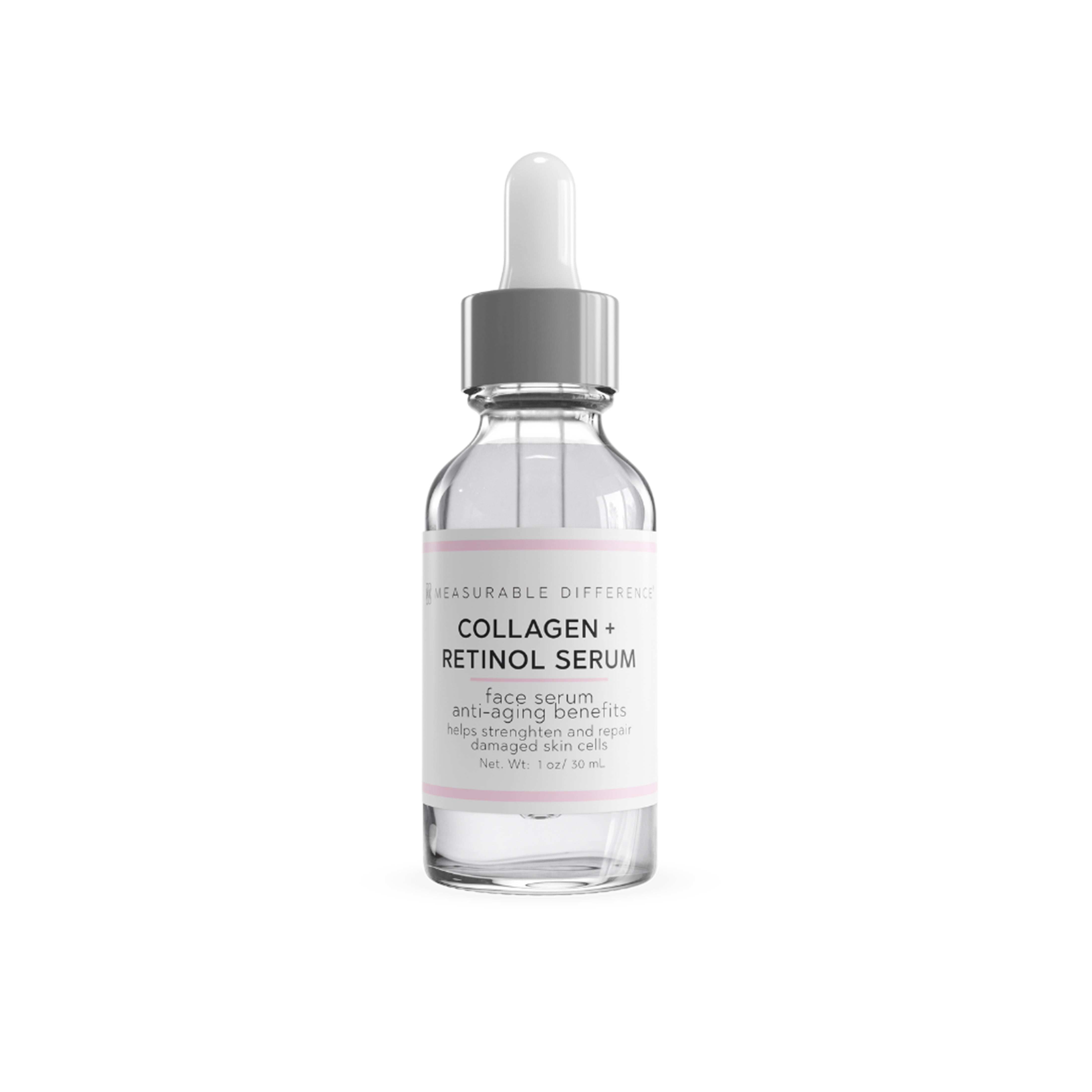 Measurable Difference Collagen + Retinol Serum, 1 oz - Slow Signs of Aging Skin, Improve Elasticity & Smooth Fine Lines