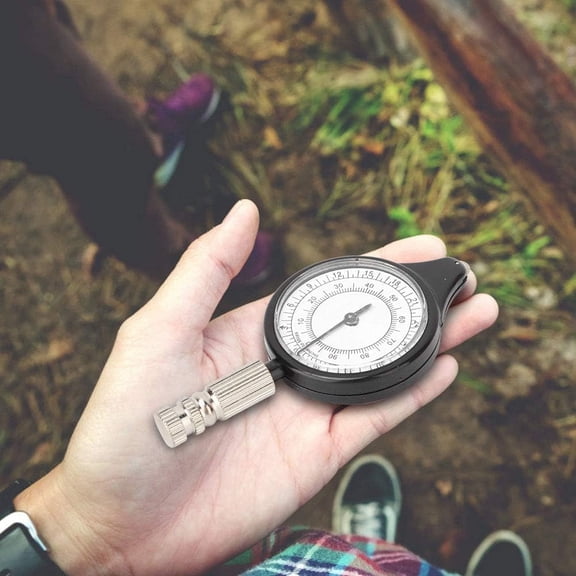 Measure Map Range Finder, 3.74 x 1.77 x 0.51in Distance Measuring Instrument, Aluminum Alloy Map Measuring Meter with Plastic Housing for Camping, Hiking, Cycling