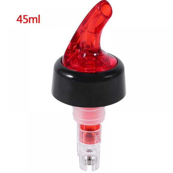 Measured Alcohol and Liquor Pourer with Black Collar Automatic Liquor Pour Spout Auto-Measure Bottle Pourer