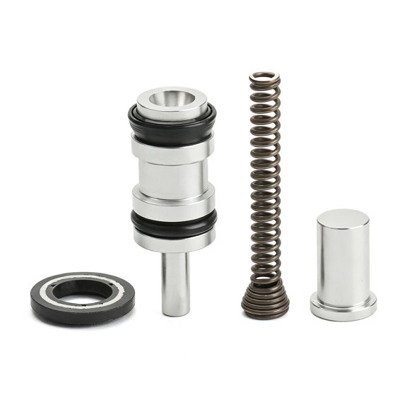 Measured Front Brake Cylinder Rebuild Parts for Motorcycle Service, 4-Piece Internal Replacement Set with Seal, Piston, Spring, and Cap