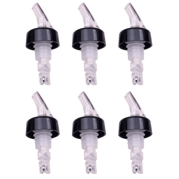 Measured Liquor Bottle Pourers,1/2 OZ Measured Liquor Pourer Tail with Collar Liquor Spout Pourer - Transparent