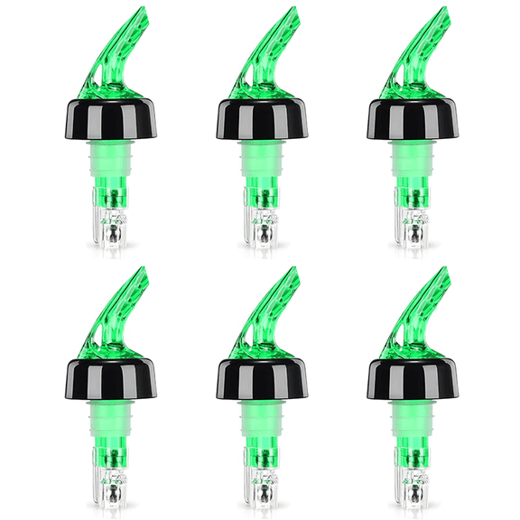 Measured Liquor Bottle Pourers,1/2 OZ Measured Liquor Pourer Tail with Collar Liquor Spout Pourer