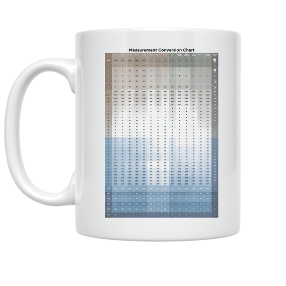 Measurement Conversion Chart - Kitchen Enthusiast - 11 oz Ceramic Coffee Mug
