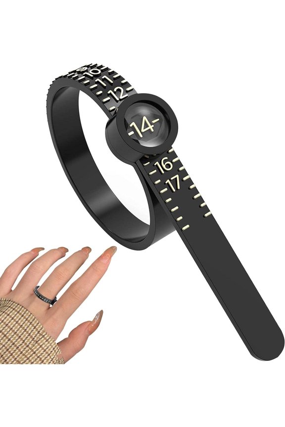 Measurement Tool,Sizer MeasuSet with Magnified Glass | US Size 1-17 Jewelry Tools Sizers with Magnified Window, Reusable Measurement Tool.
