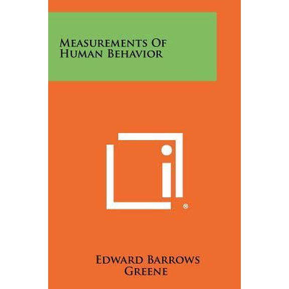 Measurements of Human Behavior Paperback