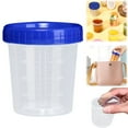 thumbnail image 1 of Measuring Cup With Lid,Plastic Salad Dressing Container To-Go,Reusable Seasoning Cup For Lunch Box Bento Meal Prep,dressing container,measuring cup,120ML Blue Lid,1PC, 1 of 10