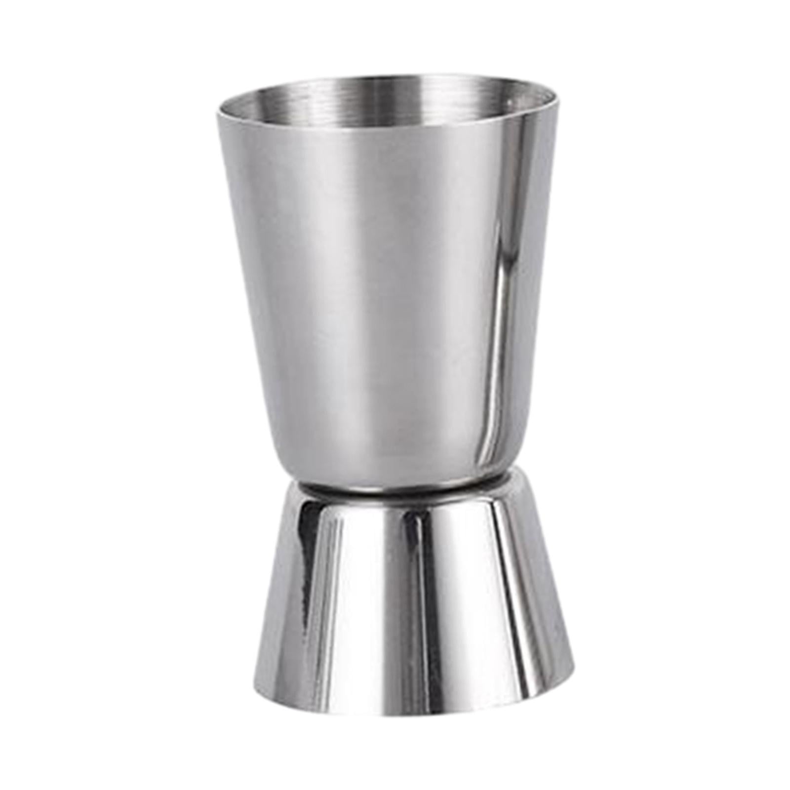 Tongina , Measuring Cup, Multifunctional Cocktail Jigger for Bar Camping Hotel Bartending Home 15ml or 30ml, Silver